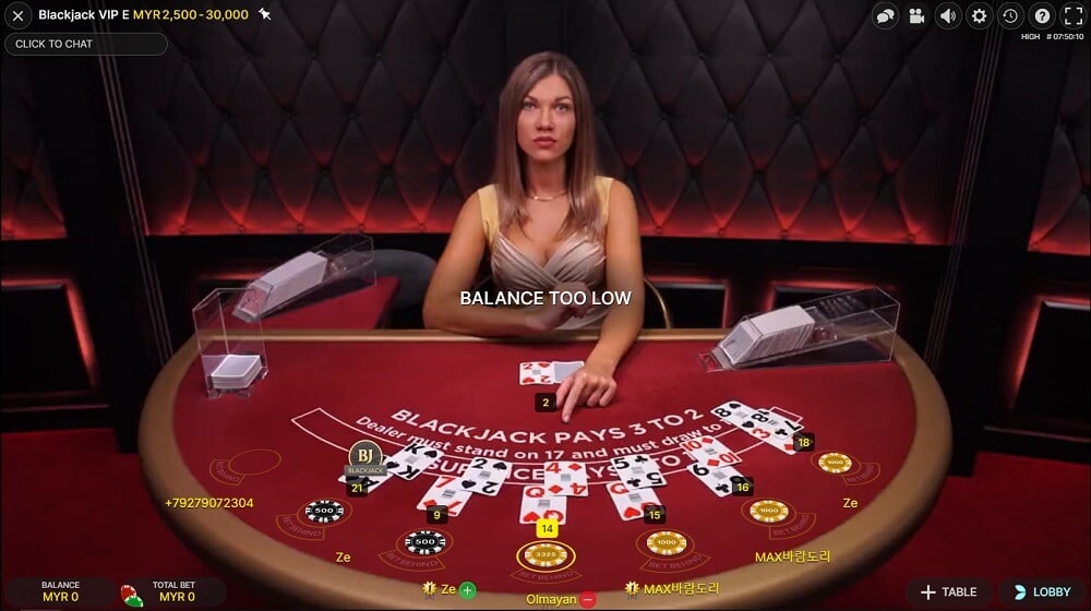 Blackjack VIP - Evolution Gaming